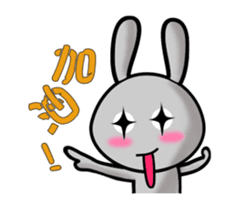 HAPPY # gray than the rabbit sticker #6660952