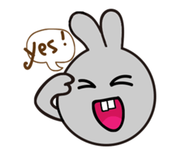 HAPPY # gray than the rabbit sticker #6660953