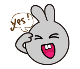 HAPPY # gray than the rabbit sticker #6660953