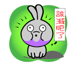 HAPPY # gray than the rabbit sticker #6660957