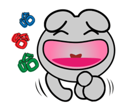 HAPPY # gray than the rabbit sticker #6660958