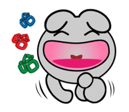 HAPPY # gray than the rabbit sticker #6660958