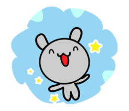 HAPPY # gray than the rabbit sticker #6660959