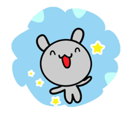 HAPPY # gray than the rabbit sticker #6660959