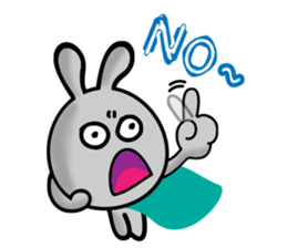 HAPPY # gray than the rabbit sticker #6660961