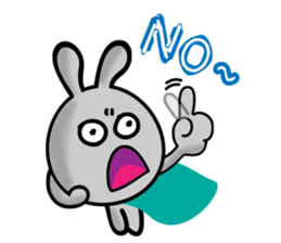 HAPPY # gray than the rabbit sticker #6660961