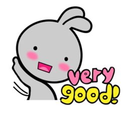 HAPPY # gray than the rabbit sticker #6660962