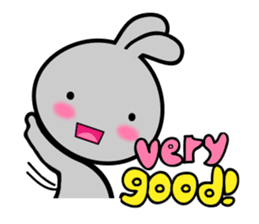 HAPPY # gray than the rabbit sticker #6660962