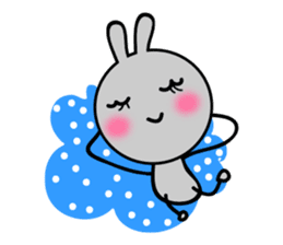 HAPPY # gray than the rabbit sticker #6660964