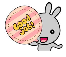 HAPPY # gray than the rabbit sticker #6660965