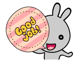 HAPPY # gray than the rabbit sticker #6660965