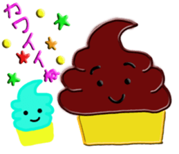 Various changes of Chocolate Soft Cream. sticker #6661650