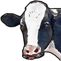 Watercolor Cattle Sticker By Newinecom Watercolor Cattle Sticker By Newinecom