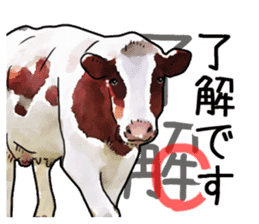 Watercolor cattle sticker sticker #6661888