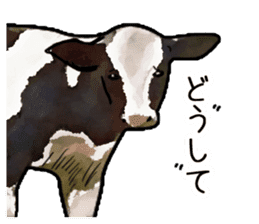 Watercolor cattle sticker sticker #6661908