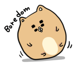 A dog with thick eyebrows(English) sticker #6662011