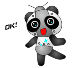 Mechanic Panda Robot (Digging) sticker #6662496