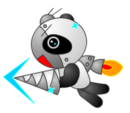 Mechanic Panda Robot (Digging) sticker #6662512