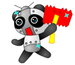 Mechanic Panda Robot (Digging) sticker #6662515
