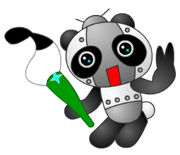 Mechanic Panda Robot (Digging) sticker #6662517