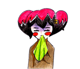 Red hair girl. FUN! FUN! sticker #6662569