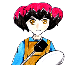 Red hair girl. FUN! FUN! sticker #6662570