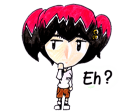 Red hair girl. FUN! FUN! sticker #6662572