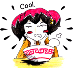 Red hair girl. FUN! FUN! sticker #6662574