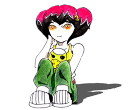 Red hair girl. FUN! FUN! sticker #6662575