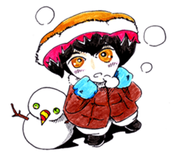 Red hair girl. FUN! FUN! sticker #6662576