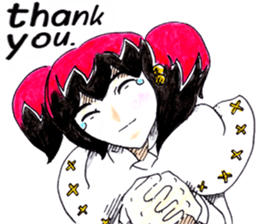 Red hair girl. FUN! FUN! sticker #6662580