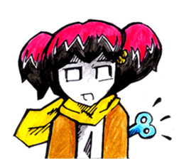 Red hair girl. FUN! FUN! sticker #6662581