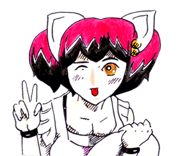 Red hair girl. FUN! FUN! sticker #6662582