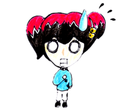 Red hair girl. FUN! FUN! sticker #6662591