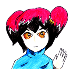 Red hair girl. FUN! FUN! sticker #6662593