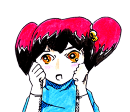 Red hair girl. FUN! FUN! sticker #6662594