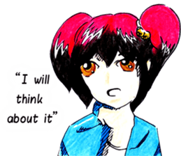 Red hair girl. FUN! FUN! sticker #6662595