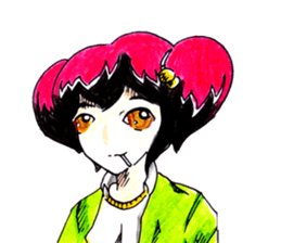 Red hair girl. FUN! FUN! sticker #6662596