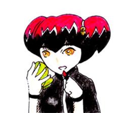 Red hair girl. FUN! FUN! sticker #6662598