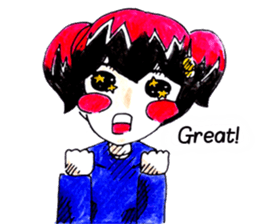 Red hair girl. FUN! FUN! sticker #6662599