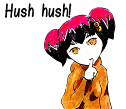 Red hair girl. FUN! FUN! sticker #6662602