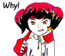 Red hair girl. FUN! FUN! sticker #6662603