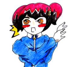 Red hair girl. FUN! FUN! sticker #6662604