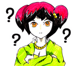 Red hair girl. FUN! FUN! sticker #6662606