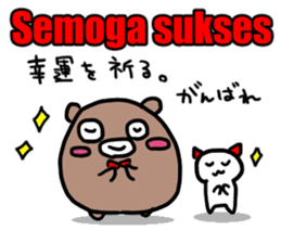 A cat and bear (Indonesian) sticker #6662733