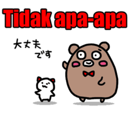 A cat and bear (Indonesian) sticker #6662737