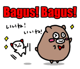 A cat and bear (Indonesian) sticker #6662739