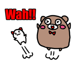 A cat and bear (Indonesian) sticker #6662761