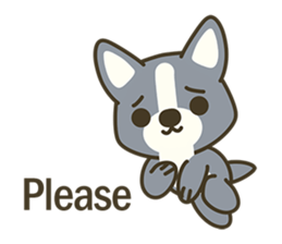Little black-Corgi-dog sticker #6664221