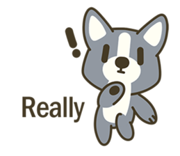 Little black-Corgi-dog sticker #6664222